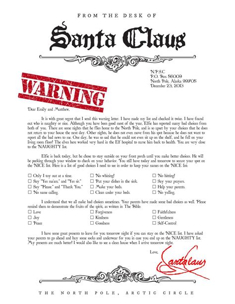 naughty santa images|This warning letter from Santa to a naughty kid is genius parenting.